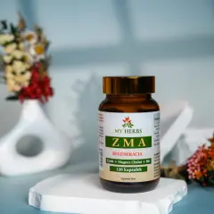 ZMA od My Herbs to suplement diety z cynkiem, magnezem i witaminą B6, wspierający regenerację.