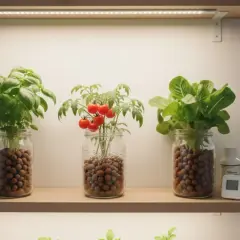 Domowa uprawa hydroponiczna: bazylia, pomidorki i sałata w słoikach. Proste, jak zrobić własny ogródek.