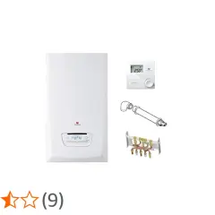 Chaudière Saunier Duval ThemaPlus Condens F25, thermostat et accessoires. Avis client : 3,6 étoiles.