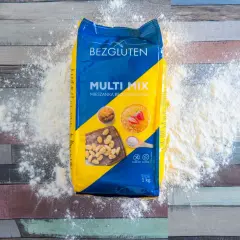 Mieszanka bezglutenowa Multi Mix od Bezgluten. Idealna do wypieków, od naleśników po muffiny.