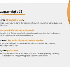 Kluczowe informacje o VAT: przeniesienie obowiązku, transakcje transgraniczne (reverse charge), split payment i weryfikacja kontrahenta.