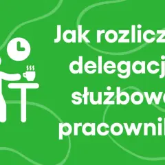 Jak rozliczyć delegację służbową pracownika w Polsce? Ikona osoby przy stoliku z kawą i zegarem.