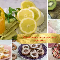 Dolci fatti in casa per San Valentino: marmellata, biscotti, cake pops e kiwi. Un'idea regalo per la famiglia e i figli.