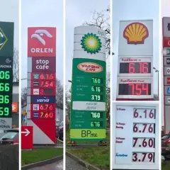 Ceny paliw na stacjach Orlen, BP, Shell i Exoil. Diesel kosztuje od 7.36 do 7.60 zł.