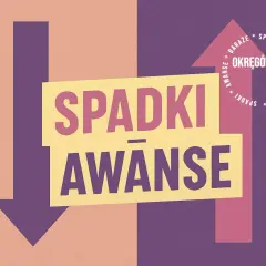 Grafika z napisem "SPADKI" i "AWANSE", symbolizująca zmiany w ligach. Ile drużyn spada z 1 ligi?