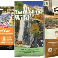 Los mejores piensos para gatos: Orijen, Taste of the Wild y Acana, con ingredientes de alta calidad para una nutrición óptima.