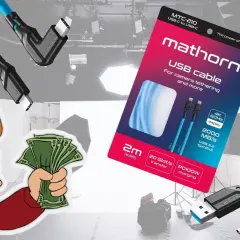 Fry z pieniędzmi i kablem Mathorn. Gdy tethering USB nie działa, trzeba zainwestować w profesjonalne rozwiązania.