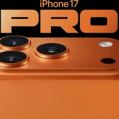 Pomarańczowy iPhone 17 Pro z potrójnym aparatem. Czy to najnowszy iPhone?
