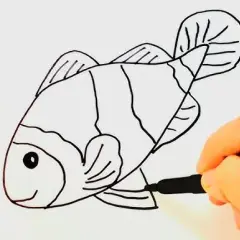 Jak narysować rybkę Nemo w prosty sposób – krok po kroku dla każdego