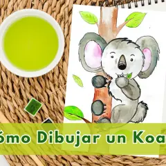 Tiernos dibujos de koalas en acuarela, listos para aprender a dibujarlos.