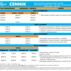 Cennik Krytej Pływalni. Sprawdź, ile kosztuje budowa basenu w ziemi, czyli ceny biletów normalnych, ulgowych, rodzinnych i grupowych.