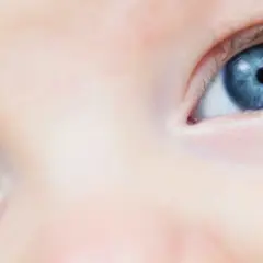 Occhi azzurri di un neonato, un'immagine che cattura la magia dell'evoluzione colore occhi neonato.