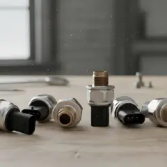 Czujniki ciśnienia oleju do Renault Espace 4, gotowe do montażu. Narzędzia w tle sugerują naprawę.