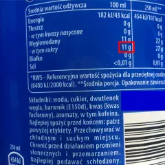 Tabela wartości odżywczych napoju. Czy piwo ma cukier? Tak, ten napój zawiera 11g cukru w 100ml.