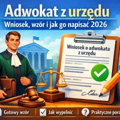 Adwokat z urzędu: wniosek, wzór i jak go napisać 2026. Gotowy wzór, jak wypełnić i praktyczne porady.