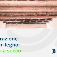 Solaio in legno stratigrafia: travi a vista e intonaco rosa. Ristrutturazione solai in legno, interventi a secco.