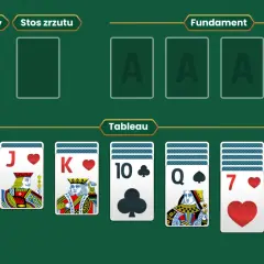 Chcesz postawić pasjansa? Na stole widać karty do gry: As karo, Walet kier, Król kier, 10 trefl, Dama pik, 7 kier, 9 kier.