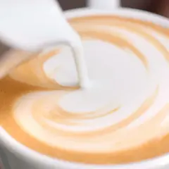 Latte art in una tazza: il caffè pro e contro di questa bevanda amata.