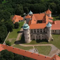 Zamek w Wiśniczu z lotu ptaka. Ciekawostki o jego historii i architekturze zachwycają.