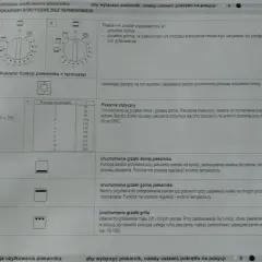 Fragment instrukcji obsługi piekarnika Ardo po polsku, opisujący funkcje i temperatury.