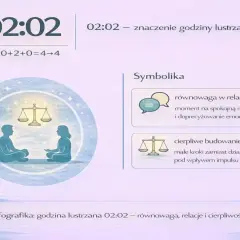 Godziny anielskie 02:02 symbolizują równowagę w relacjach i cierpliwe budowanie spokoju.