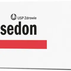 Opakowanie czopków Proktosedon z napisem "12 czopków" i czerwonym pasem.