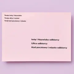 Szablon koperty z polami na dane nadawcy i odbiorcy. Przygotowanie do nadania koperty.