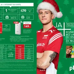 Plus oferuje internet na kartę z 36 GB na start i roczną ważnością konta po doładowaniu za 150 zł. Dodatkowo, elastyczna oferta na kartę zapewnia nielimitowane rozmowy za 10 zł przez pierwsze 30 dni.