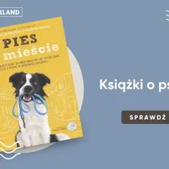 Książki o behawioryzmie psów: "Pies w mieście" z border collie na okładce, uczy jak żyć z psem w miejskiej dżungli.