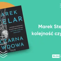 Okładka książki "Czarna wdowa" Marka Stelara. Na okładce pająk w sieci, sugerujący mroczną fabułę.