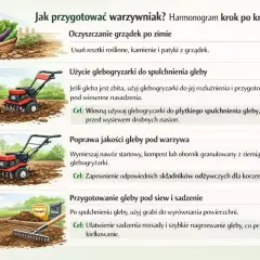Glebogryzarka spulchnia i przygotowuje glebę pod wiosenne nasadzenia, poprawia jej jakość, mieszając nawozy, co ułatwia sadzenie i przyspiesza kiełkowanie.