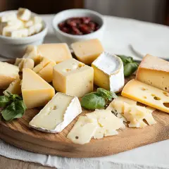 Selezione di formaggi freschi a pasta filata, perfetti per un aperitivo in gravidanza.