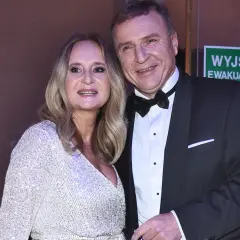 Robert Rutkowski z żoną Joanną na wydarzeniu.