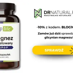Butelka suplementu diety z glicynianem magnezu. Zamów już dziś i skorzystaj z promocji!