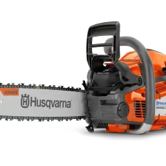 Pomarańczowa piła łańcuchowa Husqvarna 545 Professional. Poznaj jej husqvarna 545 dane techniczne i moc.