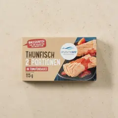Thunfisch in Tomatensauce, 2 Portionen, 115g. #Missionfish von Deutsche See.