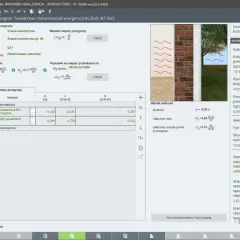 Program do obliczeń cieplnych, gdzie można wprowadzić dane do oświadczenia energetycznego.