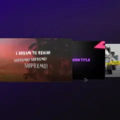 Examples of lyric video templates with different styles, from dreamy sunset to modern neon and minimalist designs.
