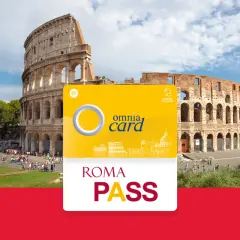 La carta Omnia Pass per i mezzi pubblici di Roma, con il Colosseo sullo sfondo, per esplorare la città.