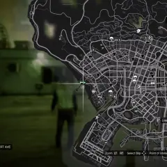 Mapa Los Santos, gdzie jest komisariat policji? Szukaj ikony z gwiazdką.