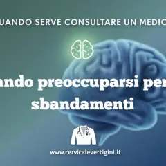 Il cervello, simbolo di ansia e senso di sbandamento quando cammino. Quando preoccuparsi per gli sbandamenti.