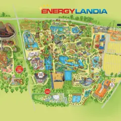 Mapa Energylandia pokazuje, ile atrakcji czeka na odwiedzających: od Smoczego Grodu z Zadra, przez strefy wodne, po Hyperiona.