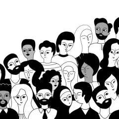 A diverse crowd of people, illustrating why diversity is important in society.