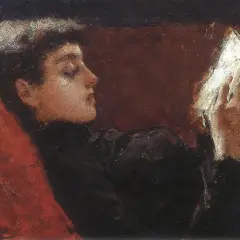 Portret kobiety w czarnej sukni, czytającej list. W jej oczach widać tęsknotę, jak u Pani Bovary w tamtej epoce.