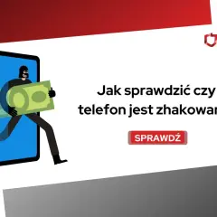 Złodziej wychodzi z telefonu z pieniędzmi. Dowiedz się, jak sprawdzić czy telefon jest zhakowany i chronić swoje dane.
