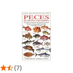 Guía de identificación de peces de España y Europa, con ilustraciones de diversas especies marinas y de agua dulce.
