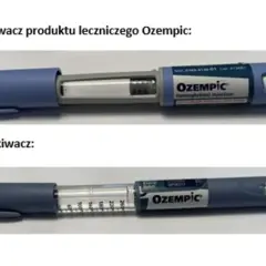 Oryginalny i sfałszowany wstrzykiwacz Ozempic. Producent leku Ozempic dba o bezpieczeństwo pacjentów.