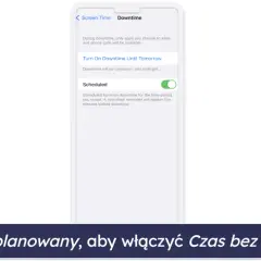 Kontrola rodzicielska iPhone: włącz "Zaplanowany" Czas bez urządzenia, aby ustawić przerwy od telefonu.