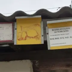 Rozkład jazdy autobusów na trasie Lublin-Parczew. Widoczne tablice z godzinami odjazdów.