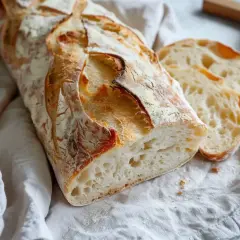 Nybakad ciabatta, perfekt för ditt nästa ciabatta recept. Krispig skorpa och luftigt inre.